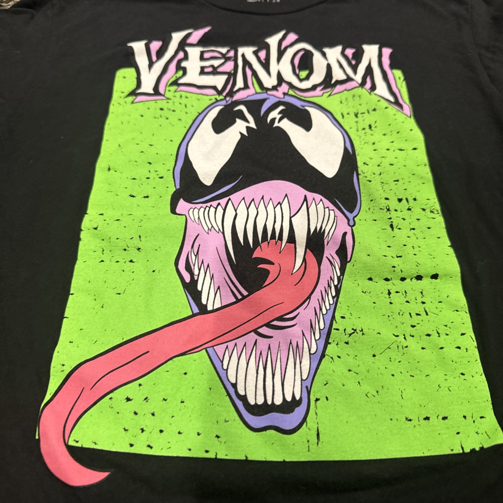 Venom Marvel Black Graphic T-Shirt Tee Men's Size Medium gallery
