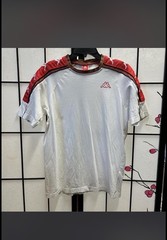 Kappa White Red Cotton Men’s Short Sleeve T-Shirt Logo Contrasting Trim