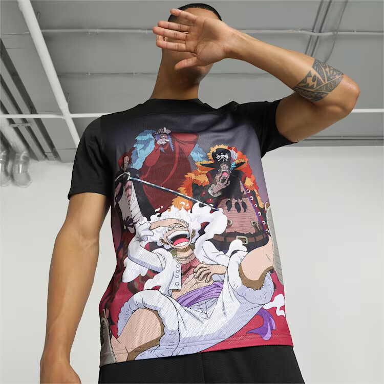 PUMA x One Piece AOP Short Sleeve T-Shirt Black New Four Emperors Unisex Japan gallery