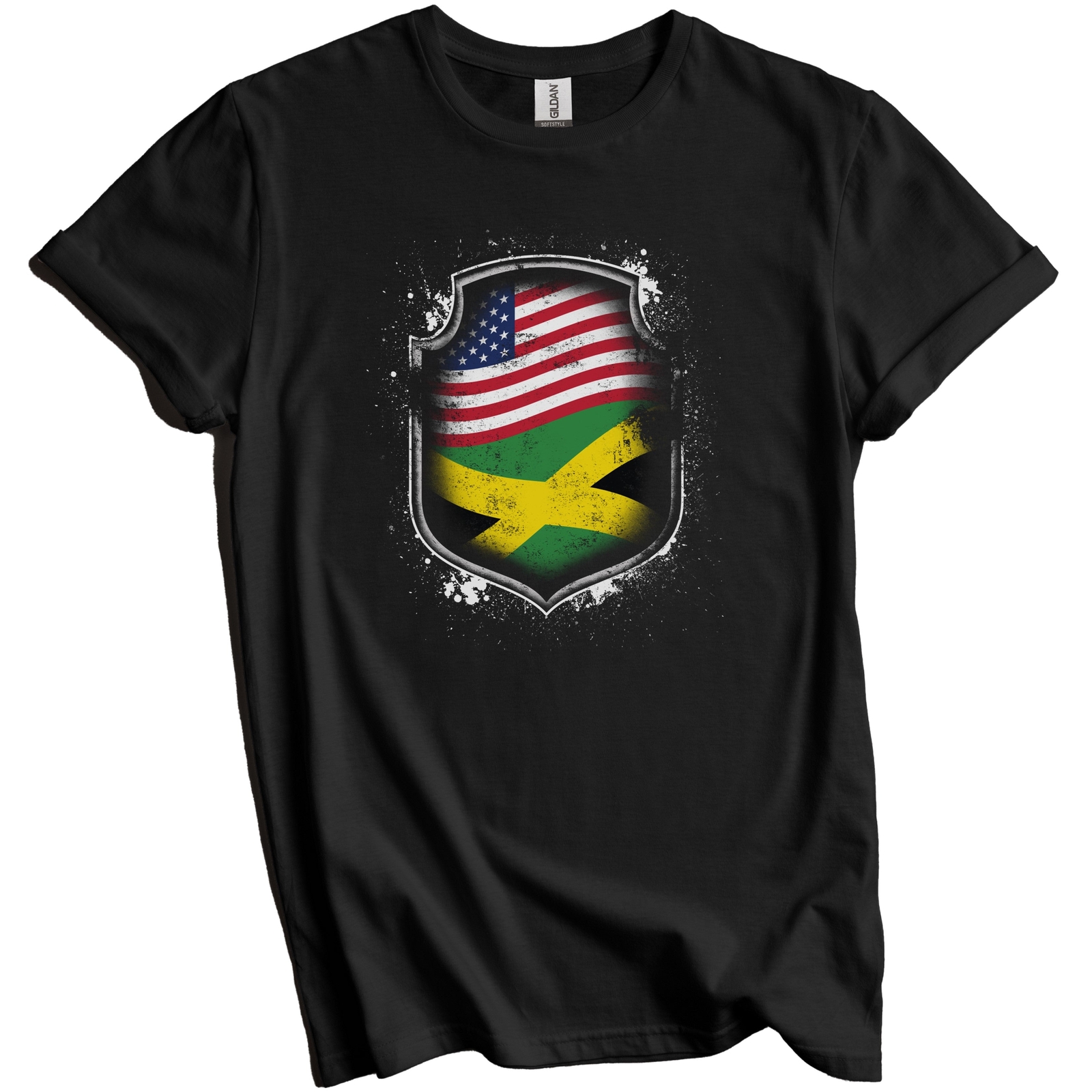 Jamaican American Shirt Flags Of Jamaica and America T-Shirt gallery