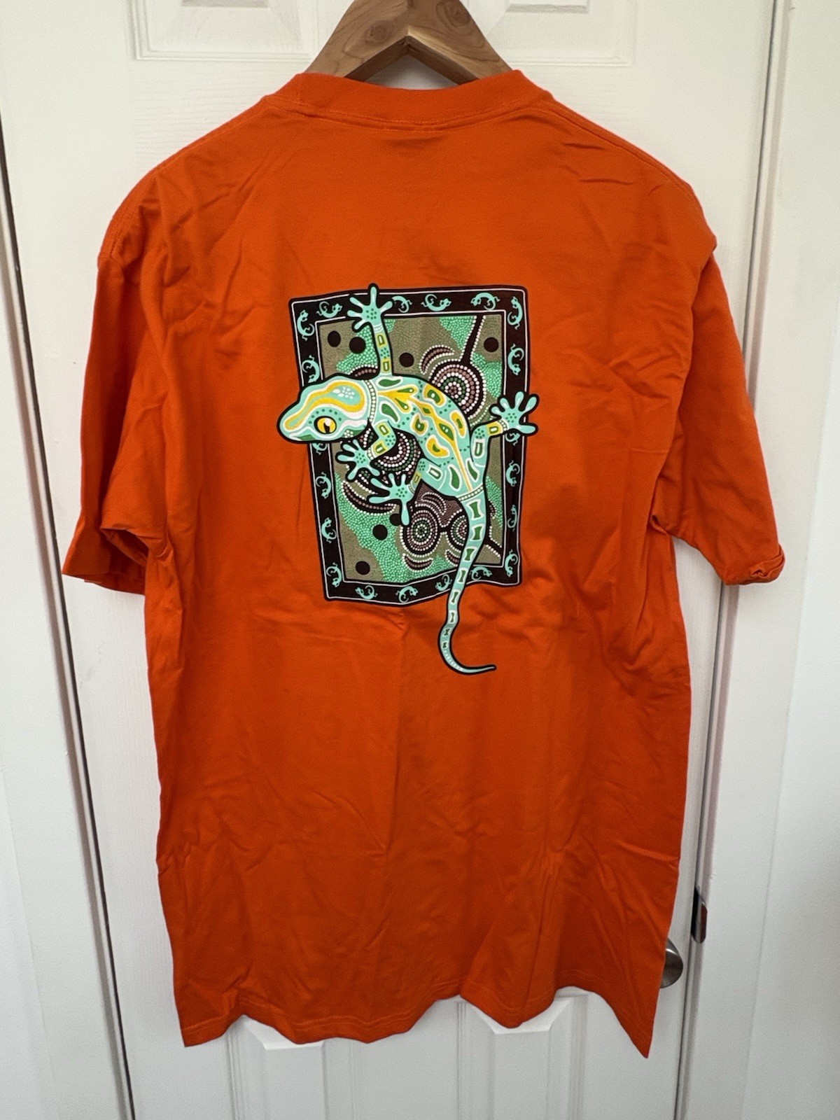 Caribbean Taino Orange T Shirt From Dominican Republic Size XL gallery