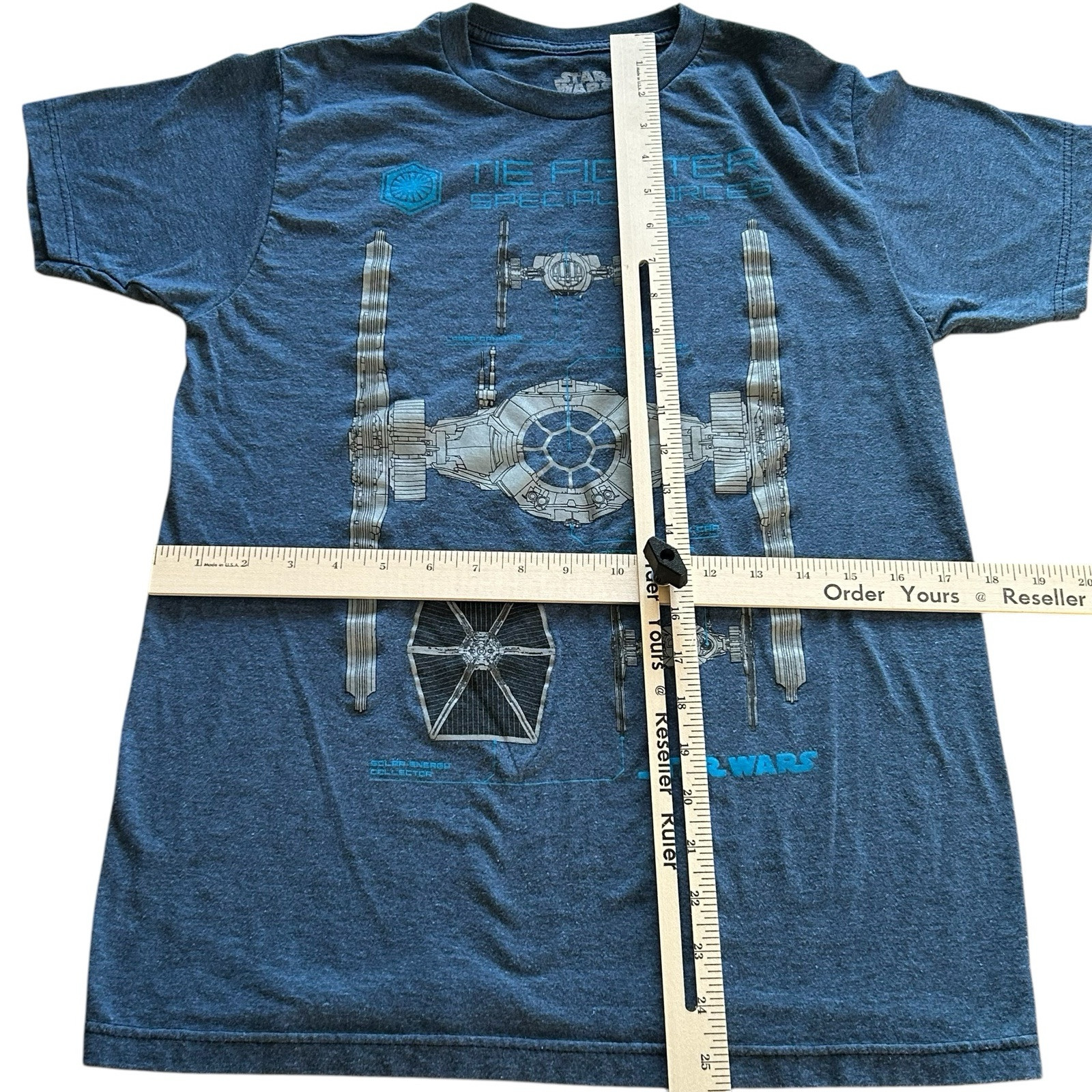 Star Wars Tie Fighter T Shirt Mens Size S Short Sleeve Blue Cotton Poly Blend gallery