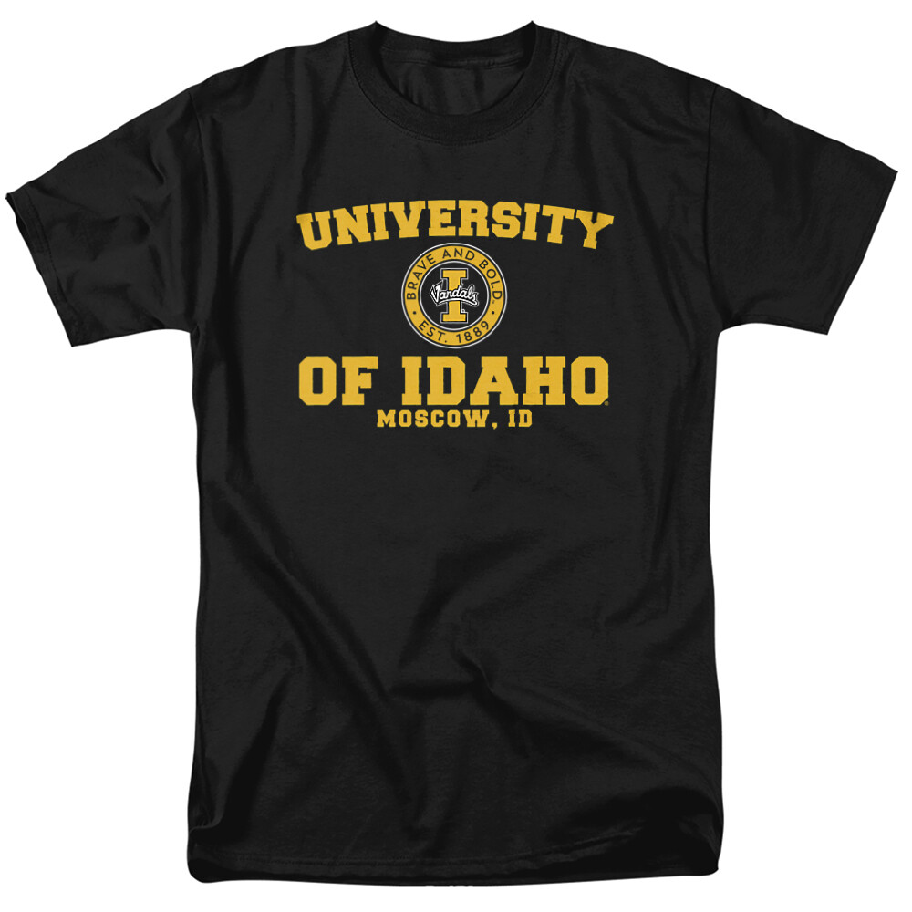 University of Idaho Adult T-Shirt Circle Logo, Black, S-5XL gallery