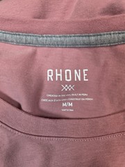 Rhone Tee Shirt Mens Medium Red Pima Cotton Elastane