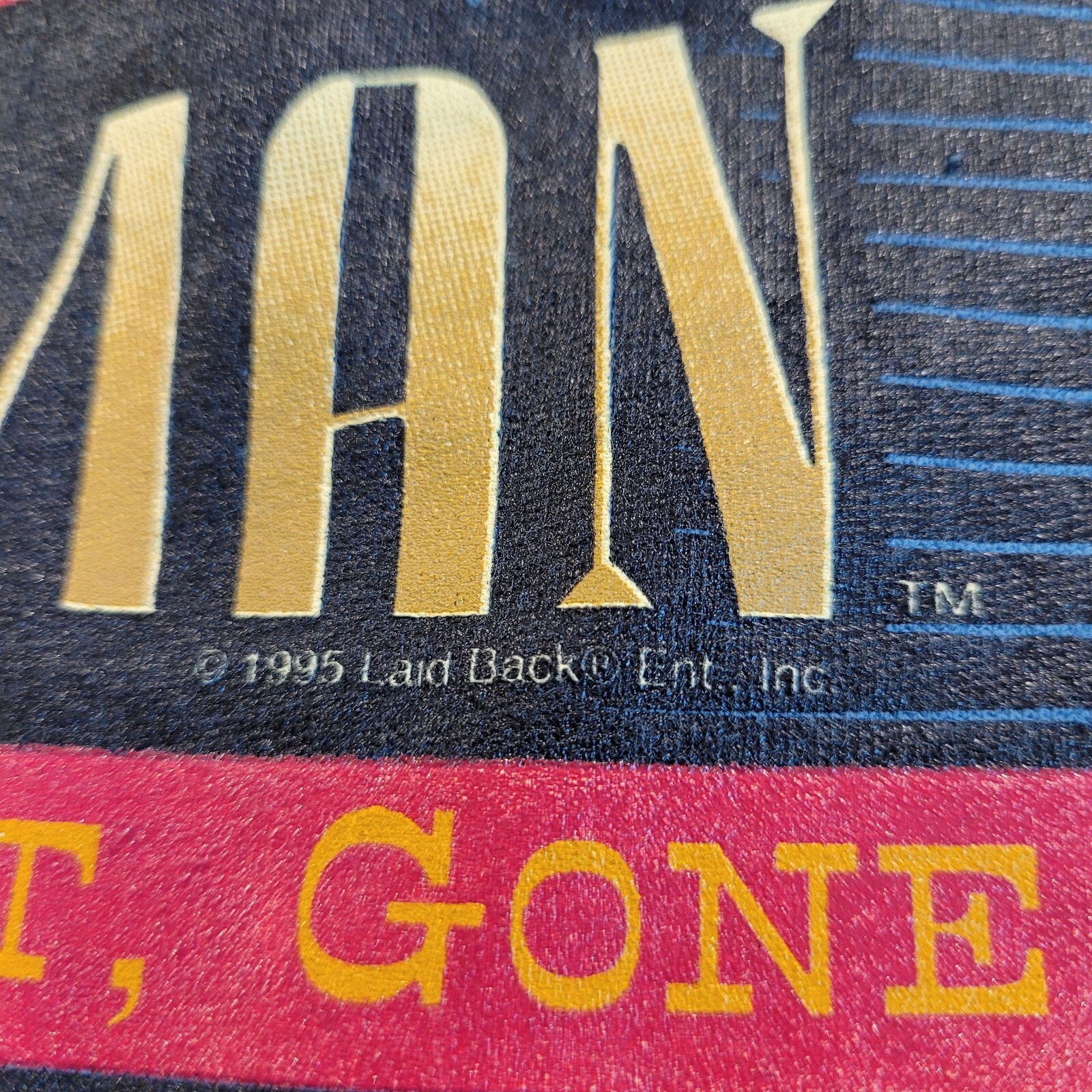 Vintage 1995 Genuine Antique Fisherman T-Shirt Mens Size XL Single Stitch Blue gallery