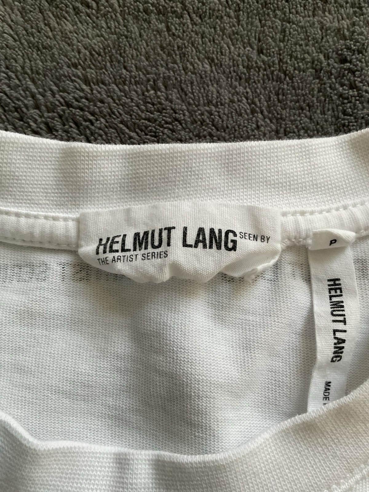 Helmut Lang The Artist Series Adrienne Salinger Mens S White Long Sleeve Tee gallery
