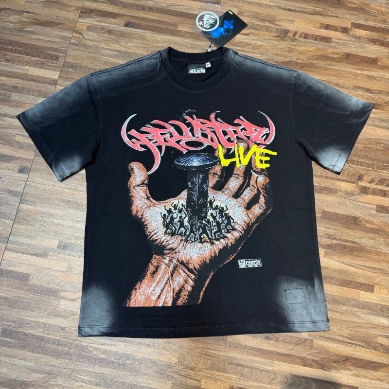 HellStar Vintage High Street Printed Unisex Casual Washed Short Sleeve T-Shirt gallery