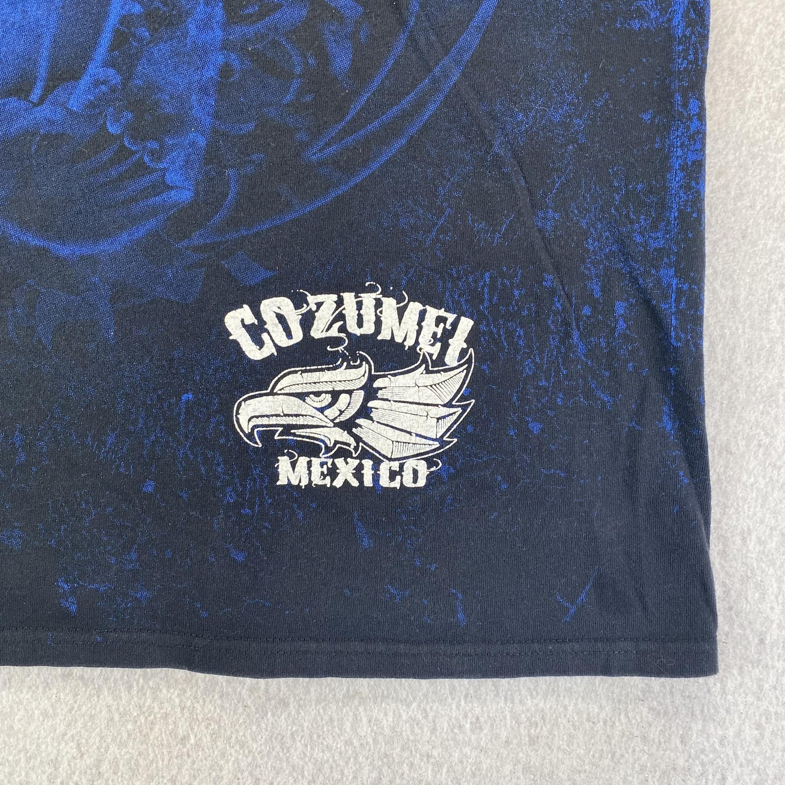 Cozumel Mexico Shark Shirt Mens 2XL Black Graphic All Over Print Yazbek Tee gallery