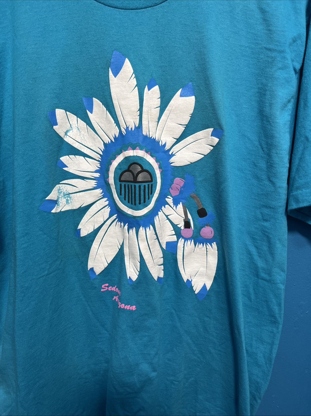 VTG Sedona Arizona Native Art Single Stitch Mens Tshirt Sz XL gallery