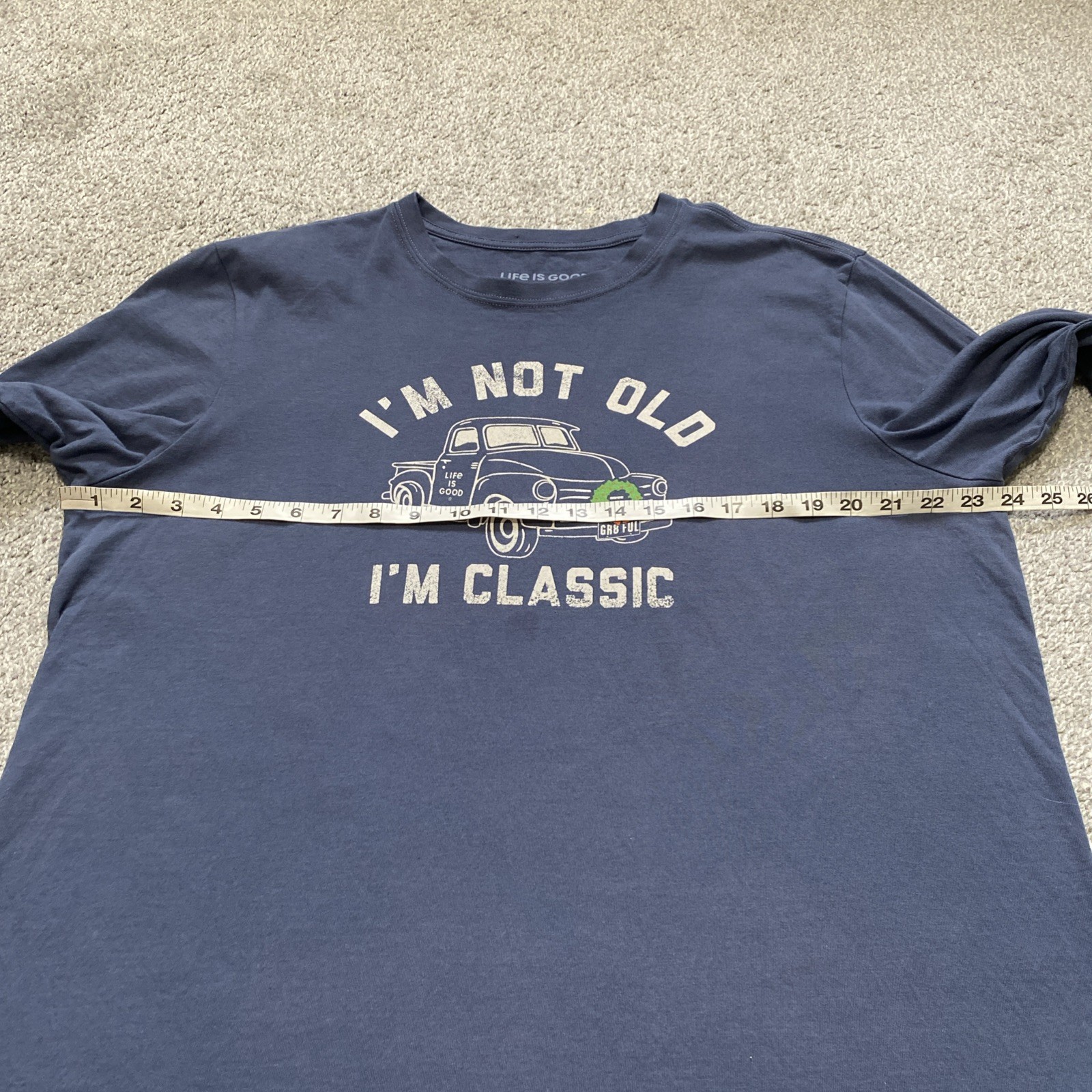 Life Is Good Crusher Tee Men L I'm Not Old I'm Classic Holiday Wreath Truck Blue gallery