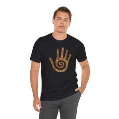 Hopi Healing Hand T-Shirt | Native American Stone Spiral Symbol Tee Shirt