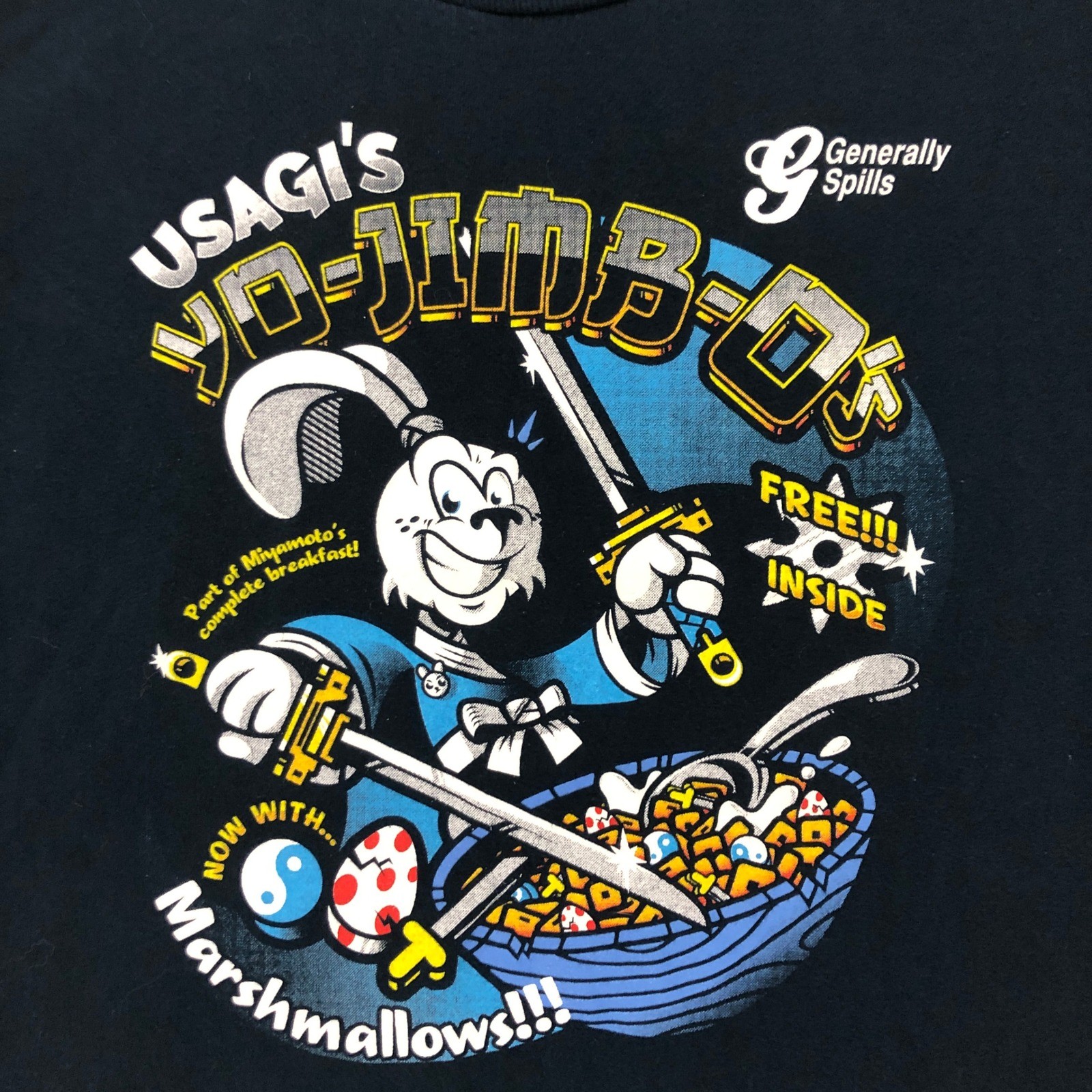 Usagi Yojimbo Yo-Jimbo-Os Cereal T Shirt Tee Fury Generally Spills Large L gallery