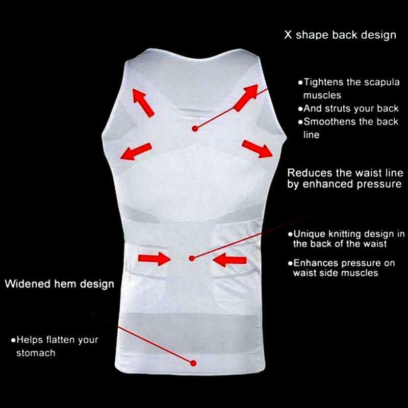 Men Body Shaper Toning T-Shirt Ultra Durable Vest Compression Underwear Tank Top gallery