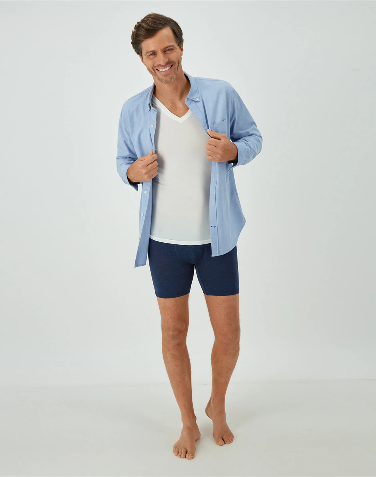 Hanes Perfect Flex Men's Tee, White V-Neck Undershirt, 1-Pack gallery