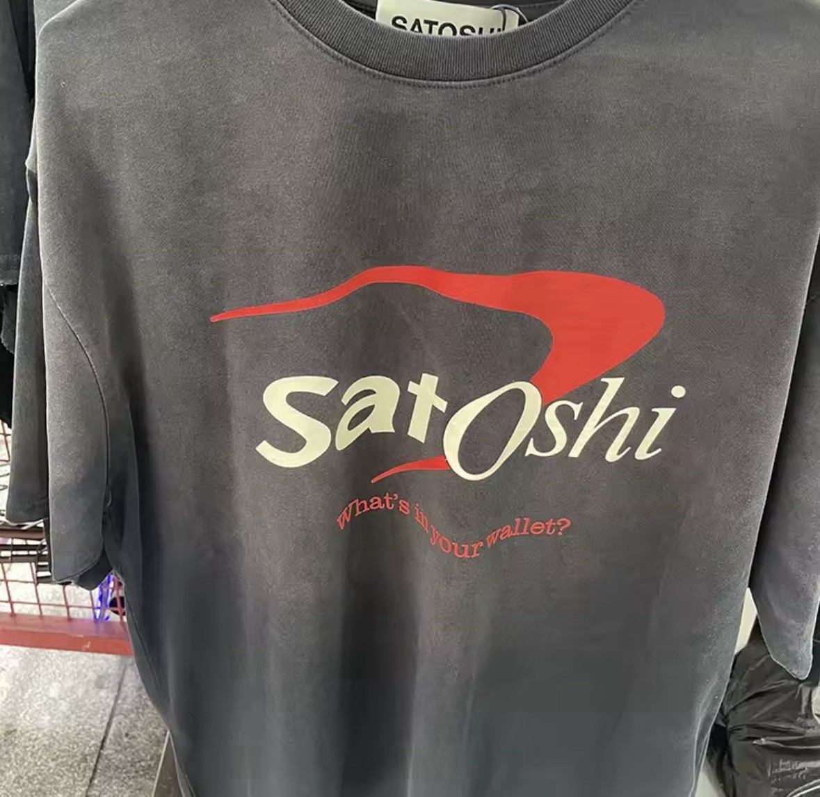 Satoshi Nakamoto "Bank of Satoshi" Tee Black Cotton Round Neck Short Sleeve Men gallery