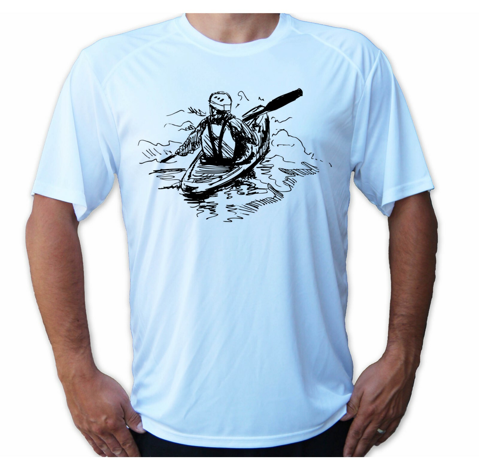 Kayak Fishing Fisherman Boat Beach Sun UPF 50 T-Shirt Water Sport UV Protection gallery