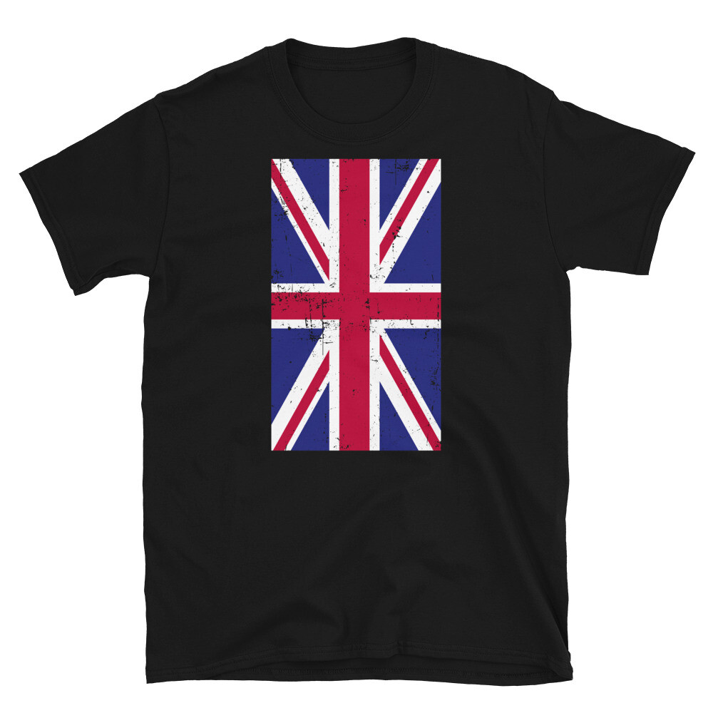 United Kingdom Europe London Distressed Flag Short-Sleeve Unisex T-Shirt