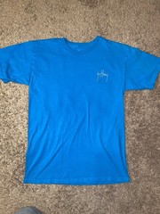 Guy Harvey Graphic Ocean Fish Tee Mens Size Medium Blue Beach Shirt