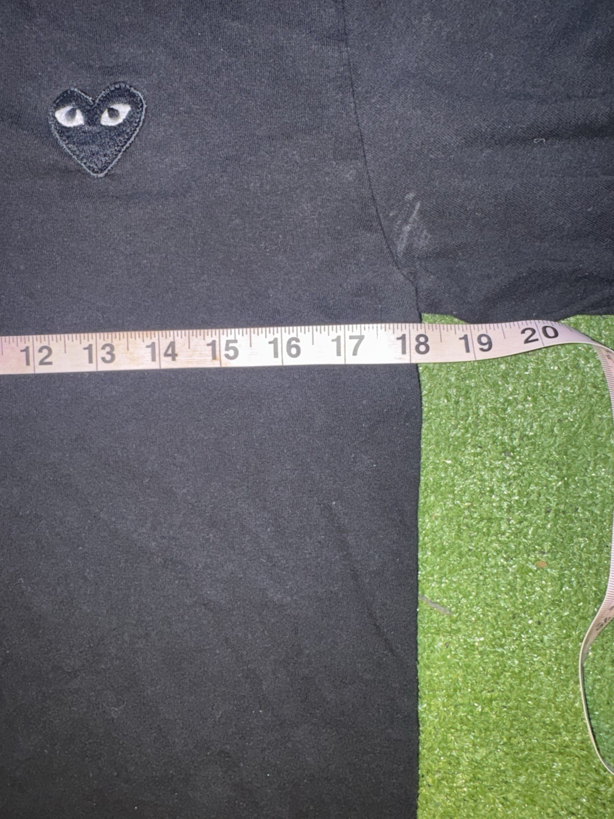 Play Comme Des Garcons Black Long Sleeve Tee Shirt Black Heart Size Medium M gallery