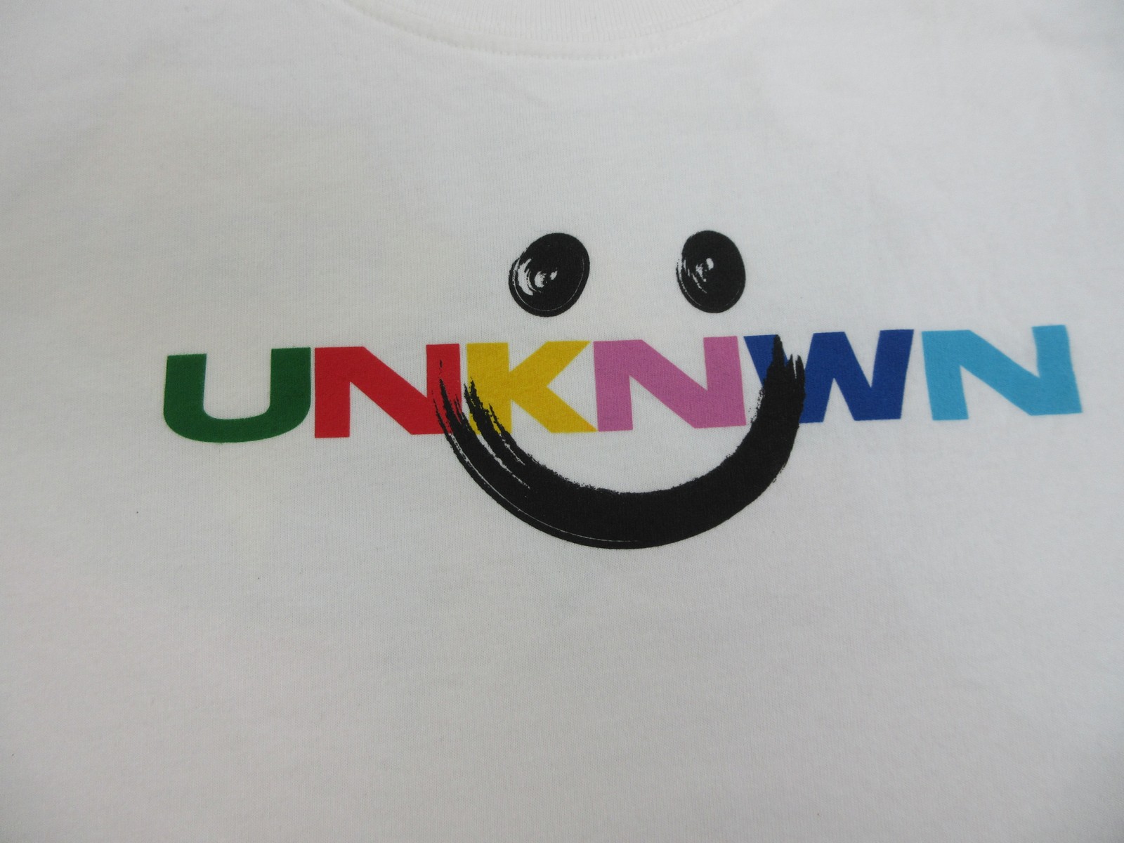 UNKNWN Shirt Mens Large White Smile Graphic Tee The Fight To Get There USA gallery