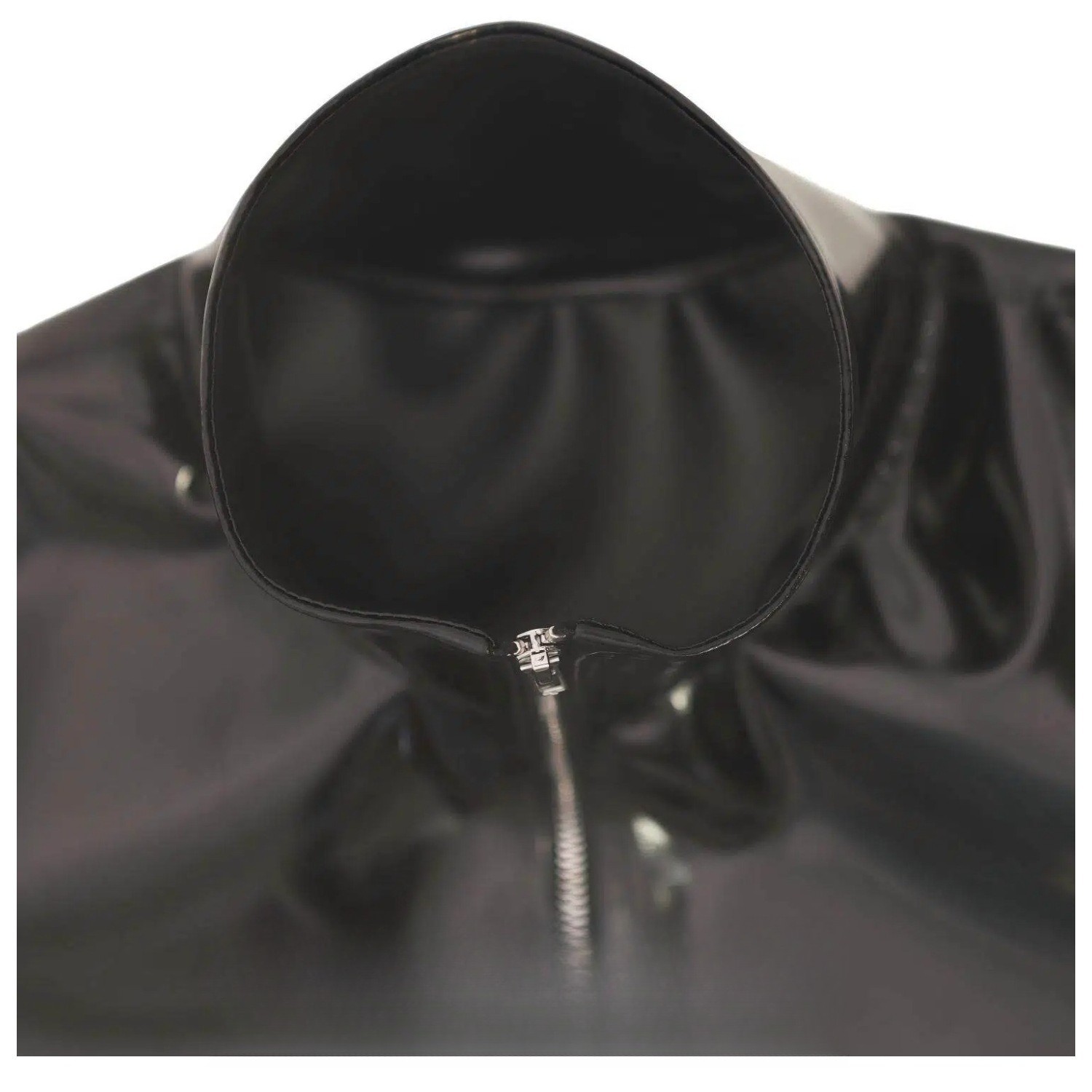 Cloth Latex Clothing Shiny Zip Shirts Top Sexy Cosplay Catsuit Waterproof 0.6MM gallery