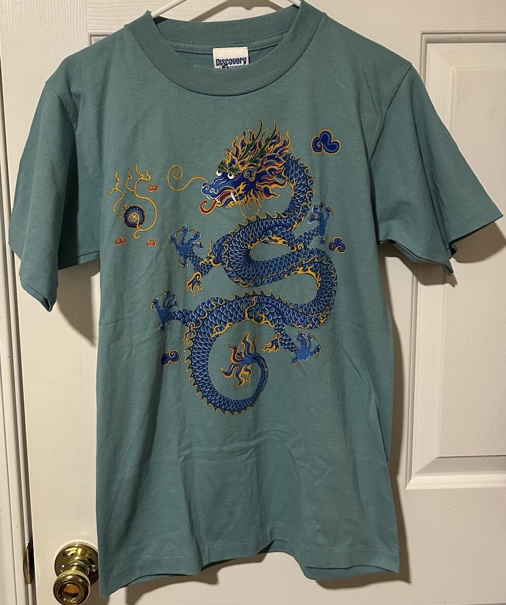 Vintage Discovery Channel Store Diana Dee Tyler Dragon Print T Shirt - Small 90s gallery