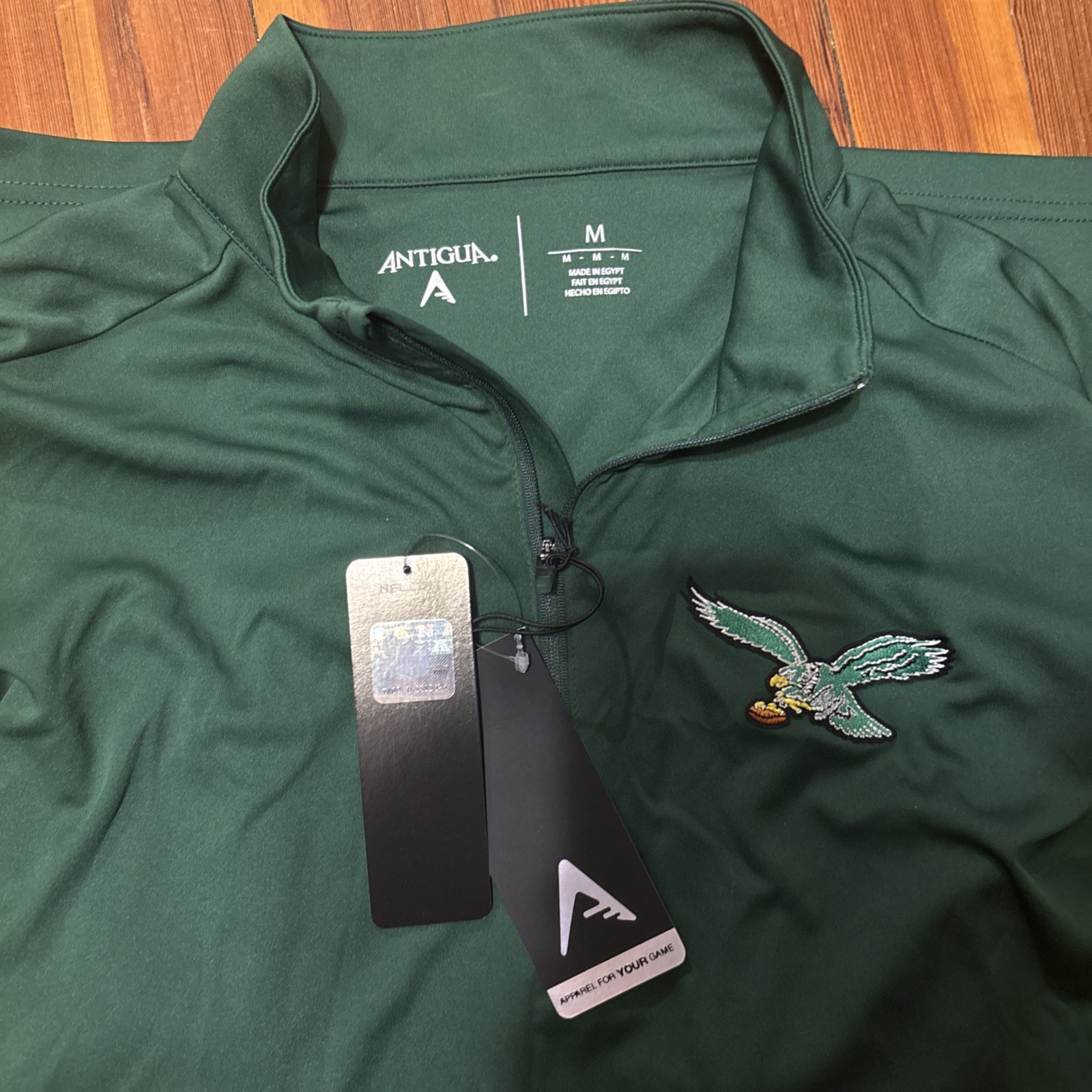 Antigua Philadelphia Eagles 1/4 Zip Pullover Jacket Green Men’s M NFL gallery