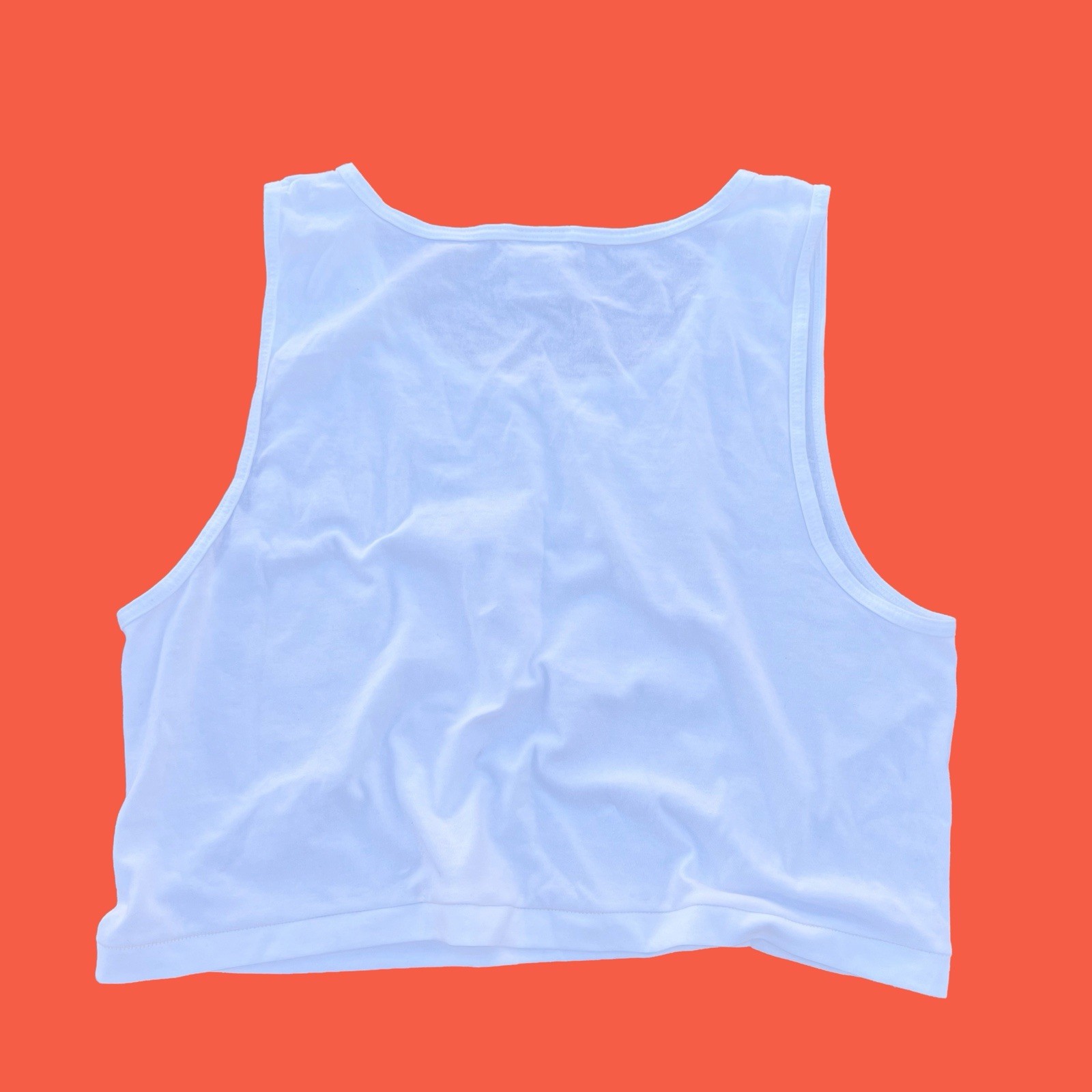Varsity Personalization number Custom print men white crop tank top gallery