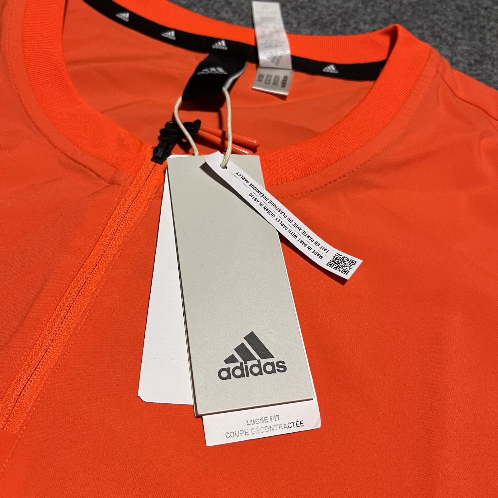 Adidas Shirt Mens XL Adult Athletic Training Tee Outdoors 1/4 Zip IC3732 gallery
