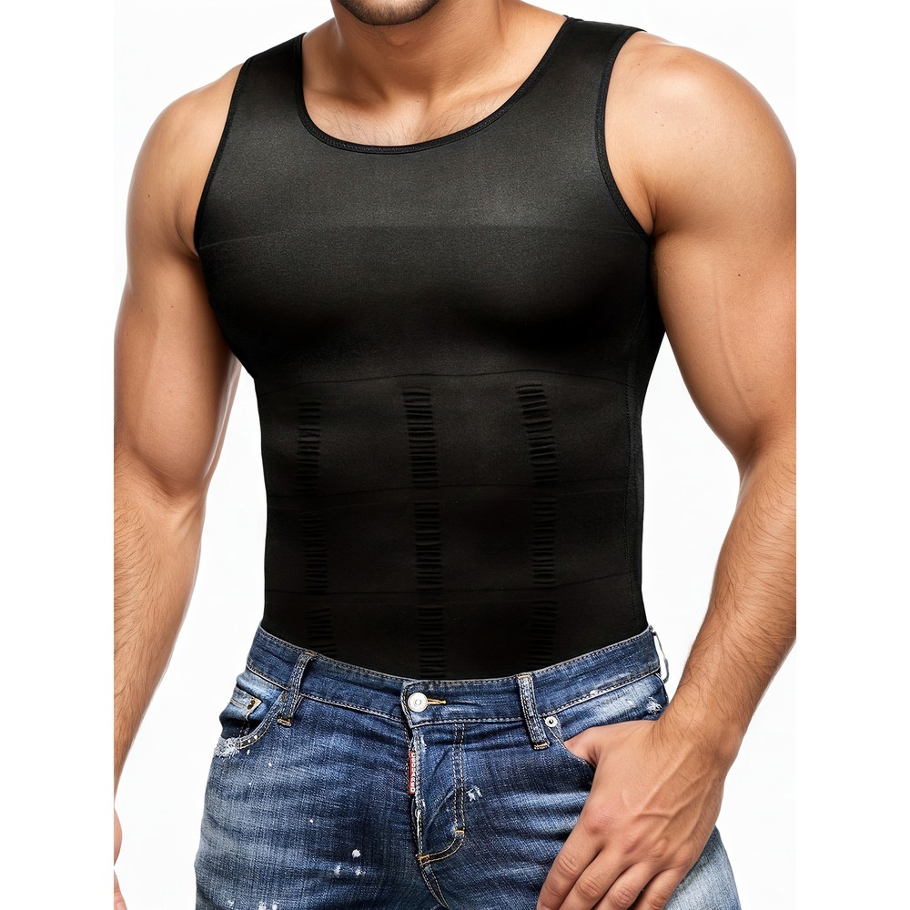Men Body Shaper Slimming Tummy Vest Compression Shirt Tank Faja camisa de hombre