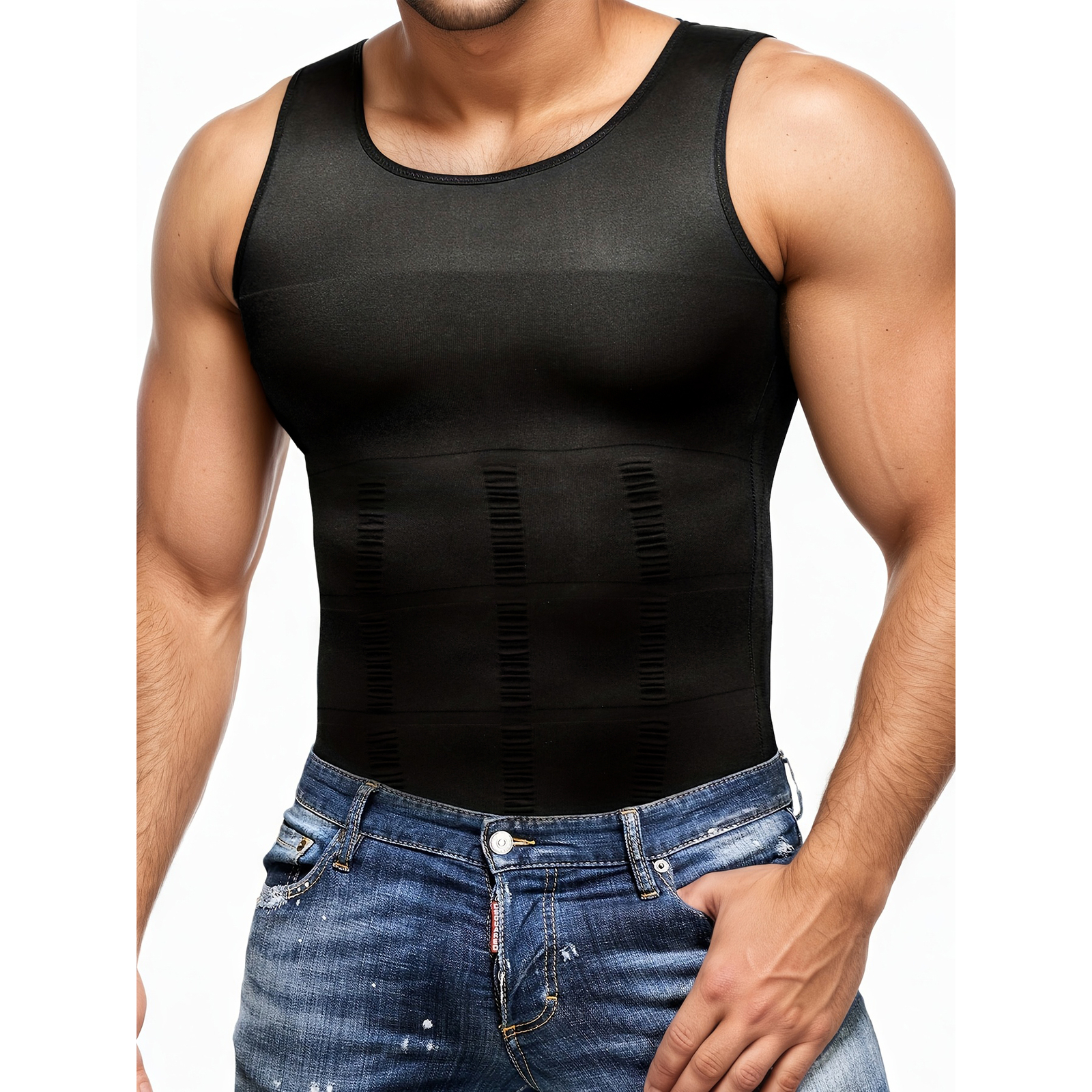 Shaperluv For Men Body Shaper Vest Compression Shirt Tank Fajas camisa de hombre