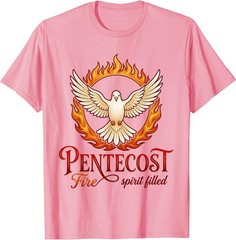 Pentecost Fire Spirit Theme Filled Christian Faith Worship T-Shirt