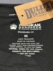 NWT Duluth Alaskan Hardgear Mens Medium Polyester Button Lightweight Tee Black