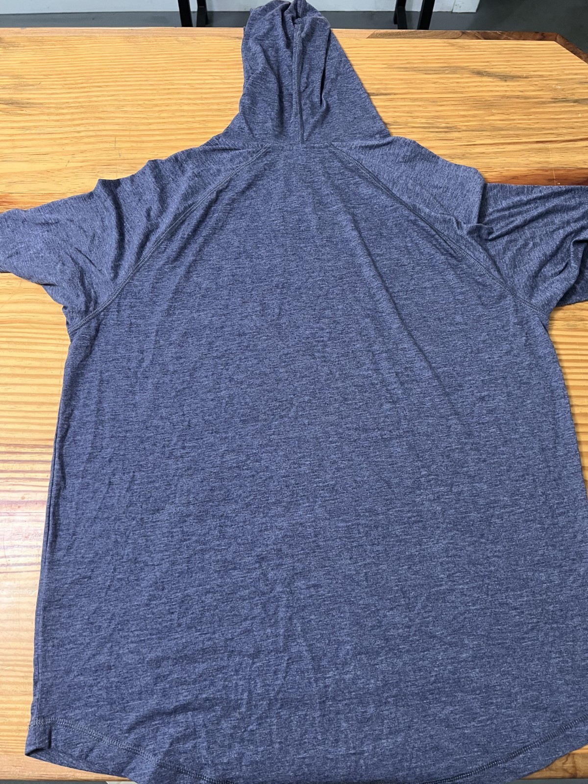 Sport-Tek PosiCharge Tri-Blend Wicking Short Sleeve Hoodie True Navy Htr Size L gallery