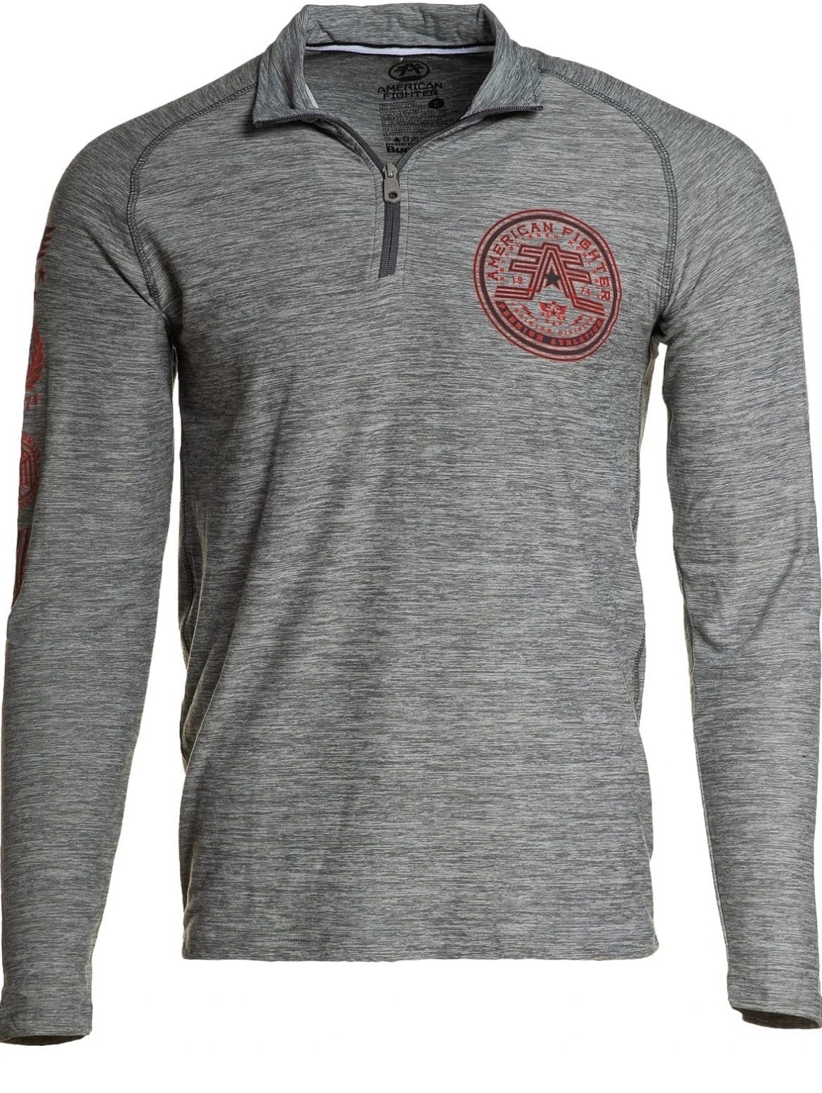 AMERICAN FIGHTER Men's L/S BRISTOL 1/4 ZIP Mock Neck Gray NWT MSRP $69 Medium gallery