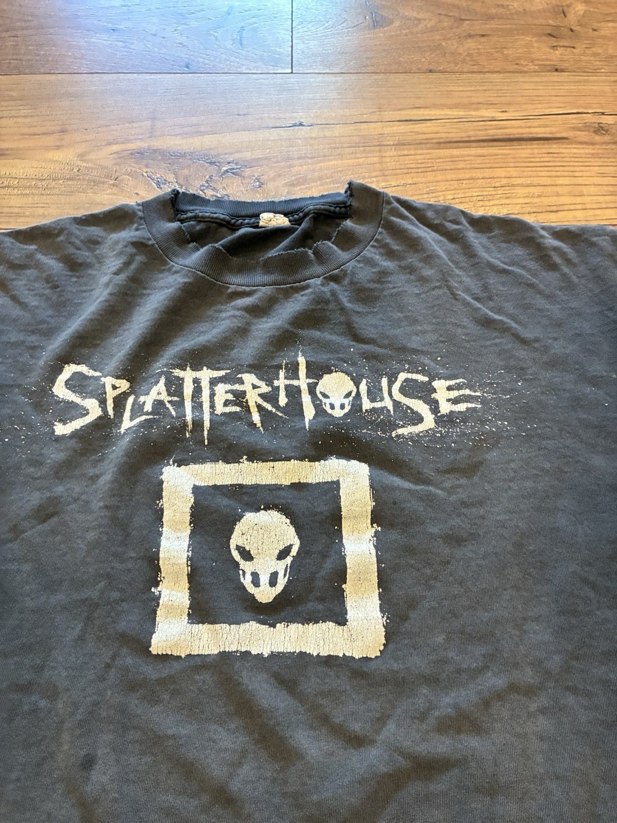 Vintage Namco Splatterhouse Game Promo Shirt Men XL Black Horror Short Sleeve gallery