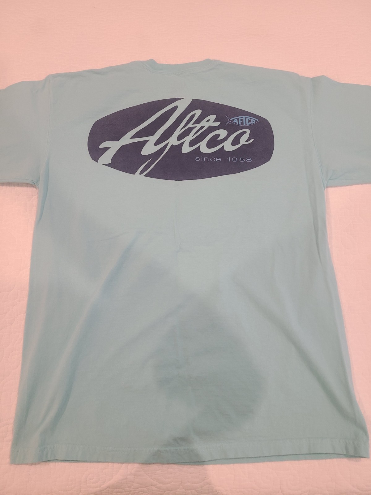 Aftco Graphic Logo Pocket T-Shirt Short Sleeve Cotton Knit - size L gallery