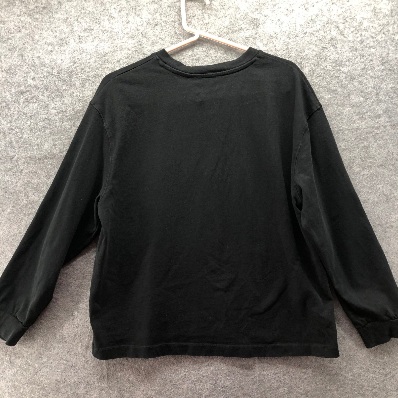 Zara Long Sleeve T Shirt Mens S Crewneck Cotton Cuff Sleeves Solid Basic gallery