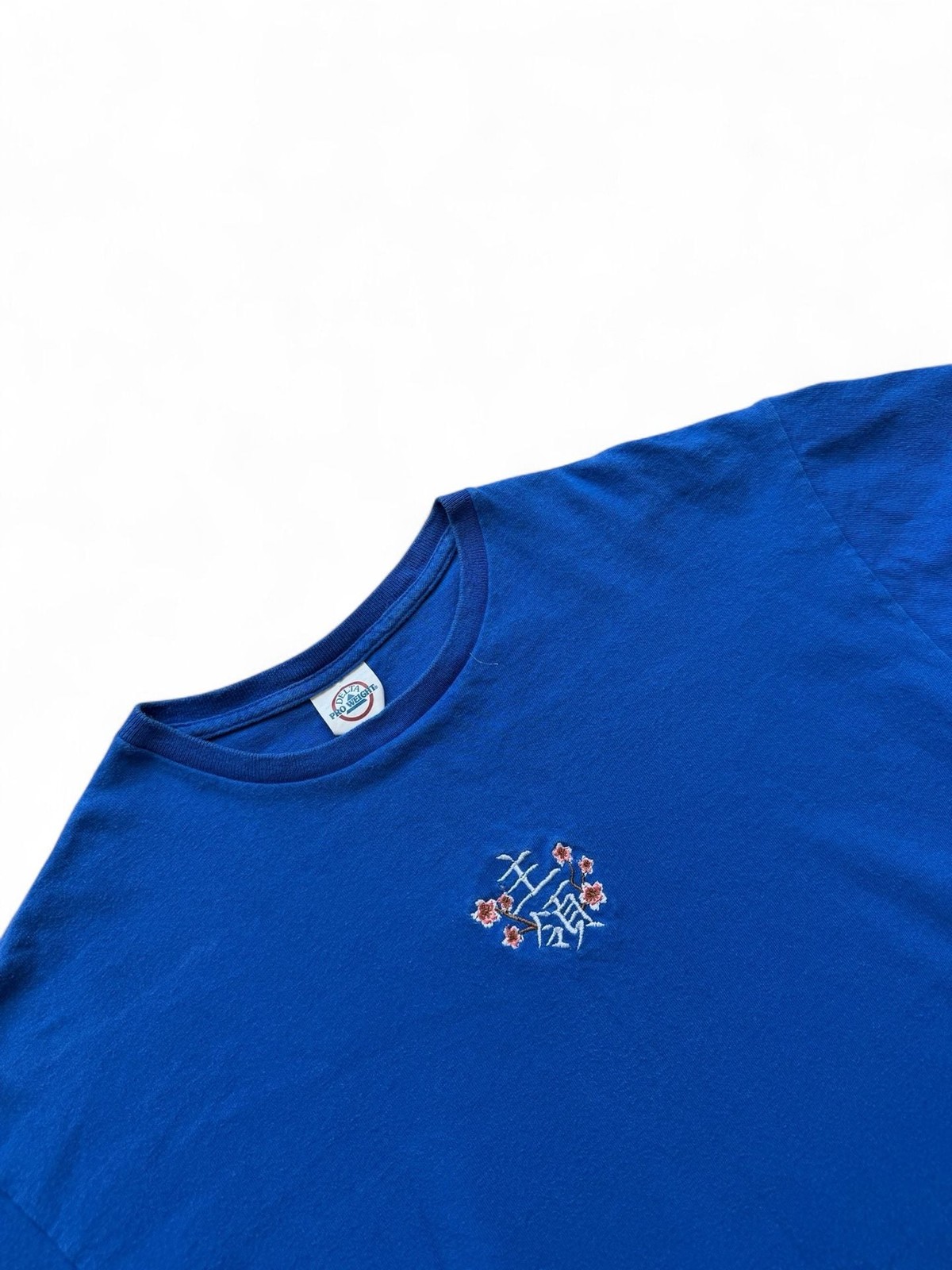 Delta Pro Weight Embroidered Cherry Blossom Graphic T-Shirt Blue gallery