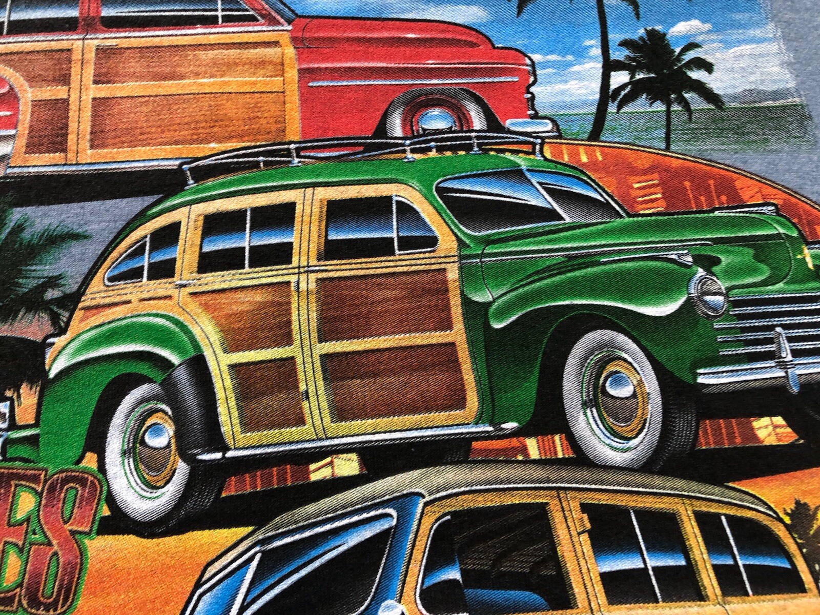 Vintage Cars Chrysler Classic Woodies David Carey Men’s Employee Work T-shirt M gallery
