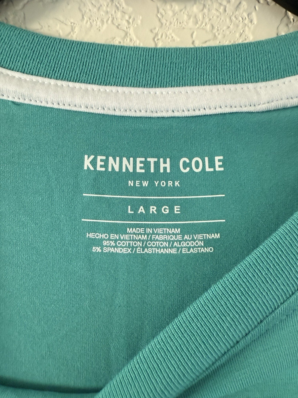 Kenneth Cole Men's T Shirt Stretch Breathable Soft Cotton Deep Aqua Size Large gallery