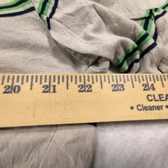 Diamond Striped Crew Neck Short Sleeve Shirt Mens Size Extra Large XL Tan Green