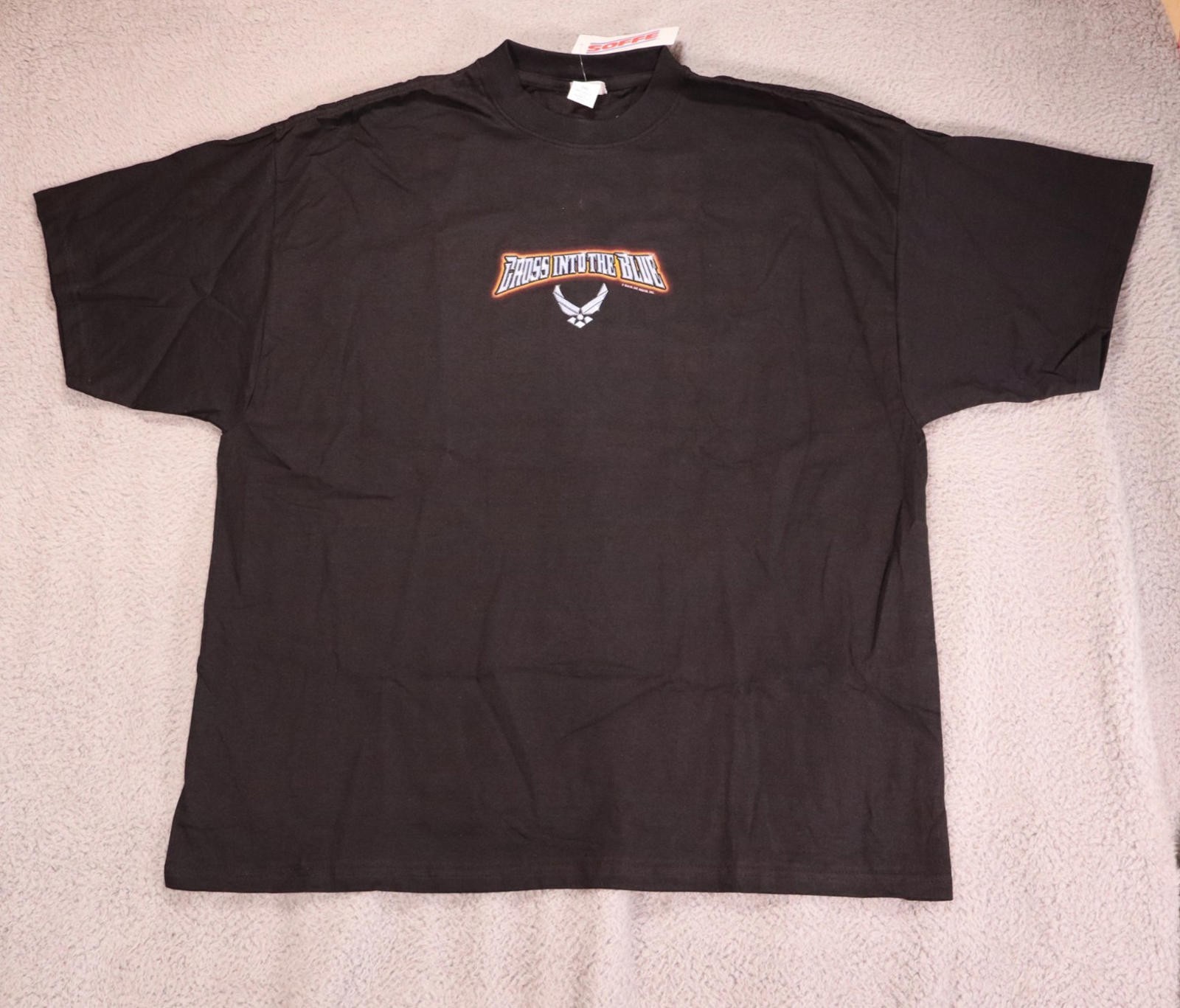 US Air Force Cross Into The Blue Shirt 2XL Black vtg 05 NWT gallery