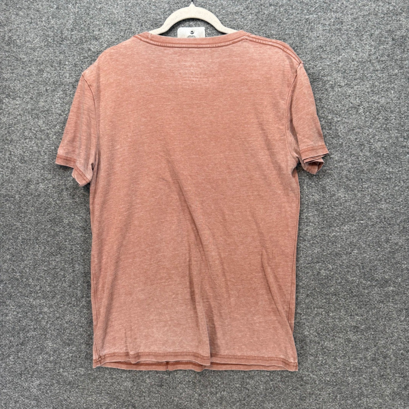 Lucky Brand Tshirt Mens Medium Orange Bull Graphic Venice Burnout Tee Casual gallery