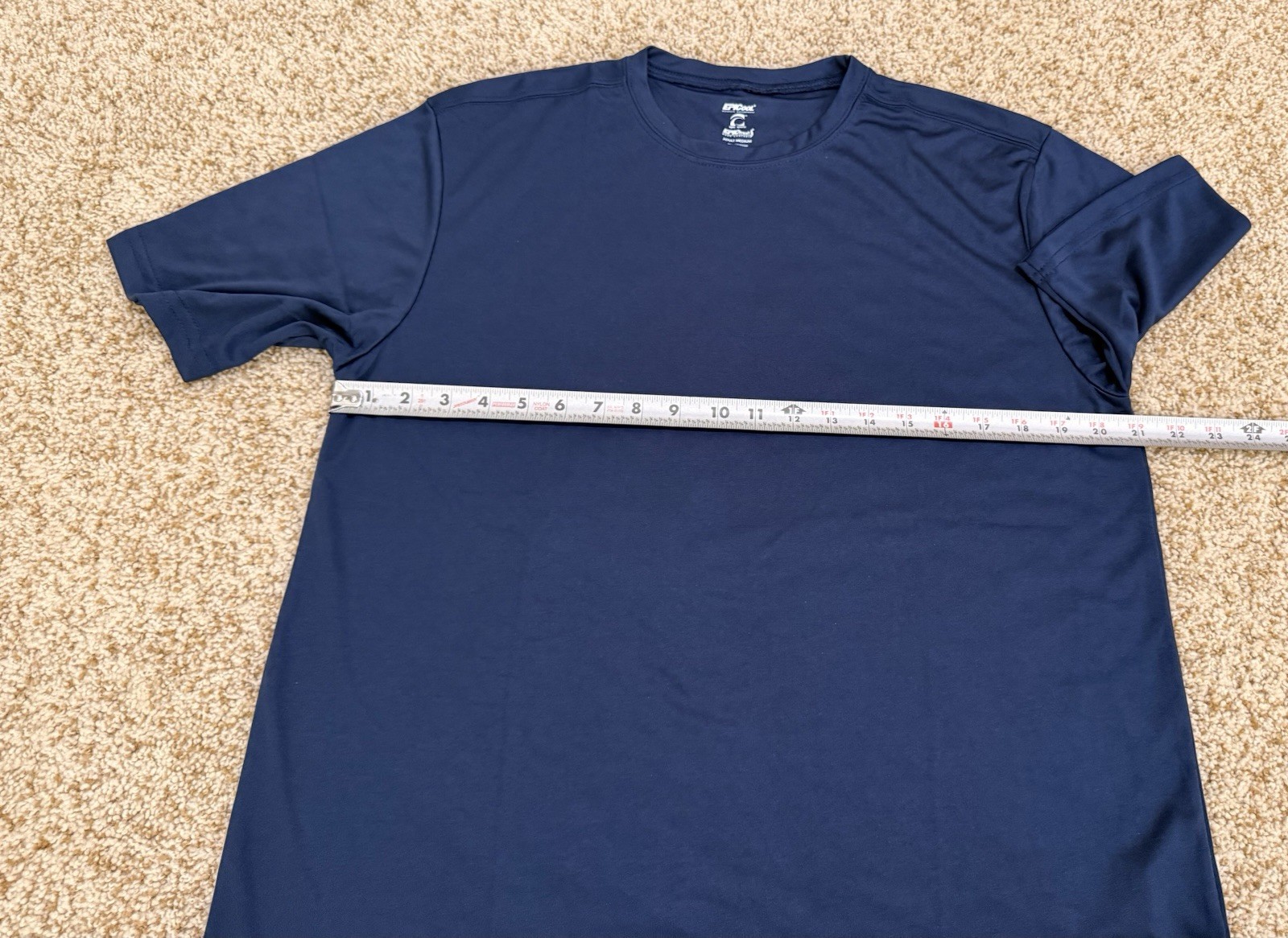 Epic Cool Performance Dry Fit Adult Short Sleeve T-Shirt Size Medium Navy Blue gallery