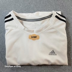 Adidas Essentials Clima365 Climalite Cool Tech Athletic Top White Black Men’s M