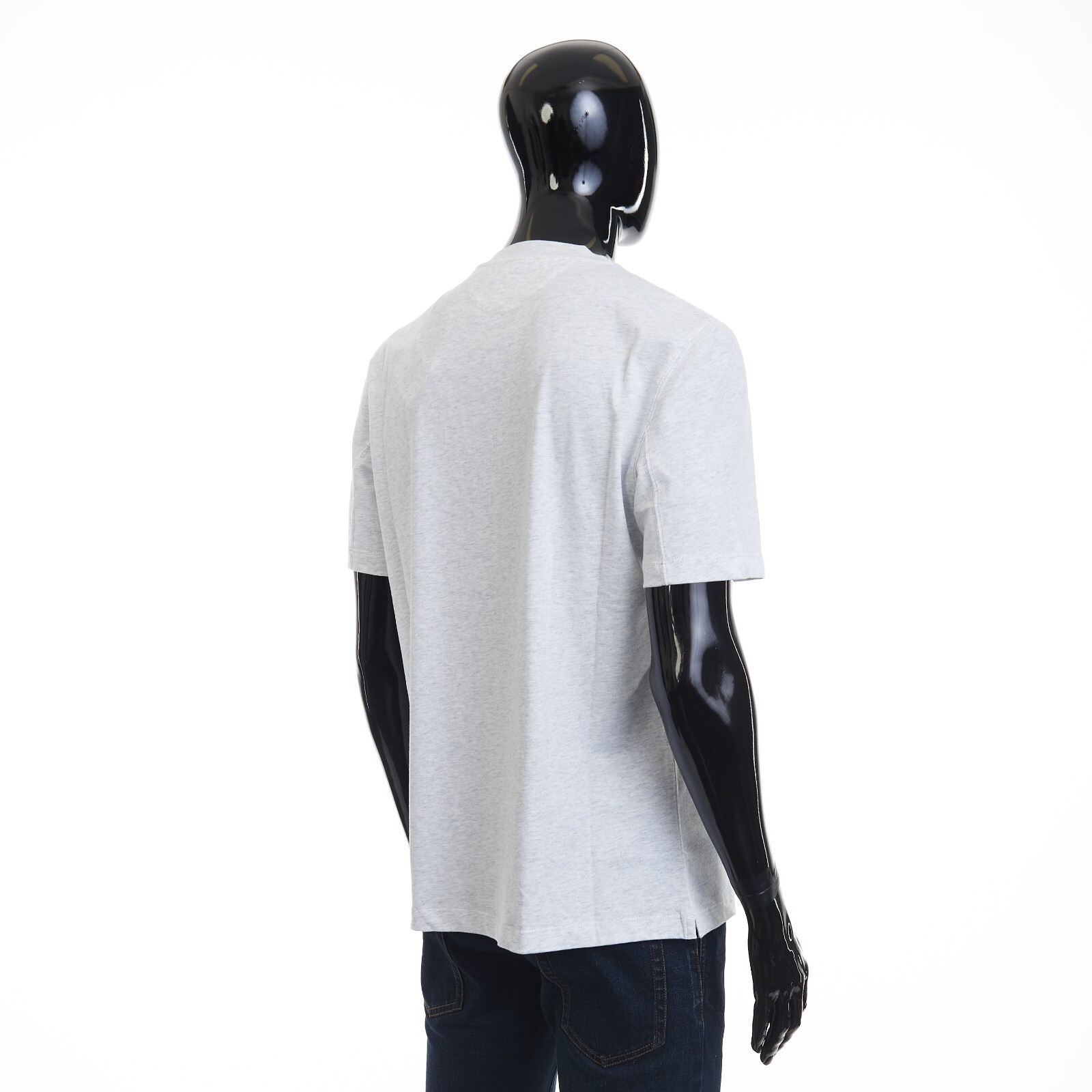 BRUNELLO CUCINELLI 595$ Light Grey Crew Neck Tshirt - Short-sleeve Cotton Jersey gallery