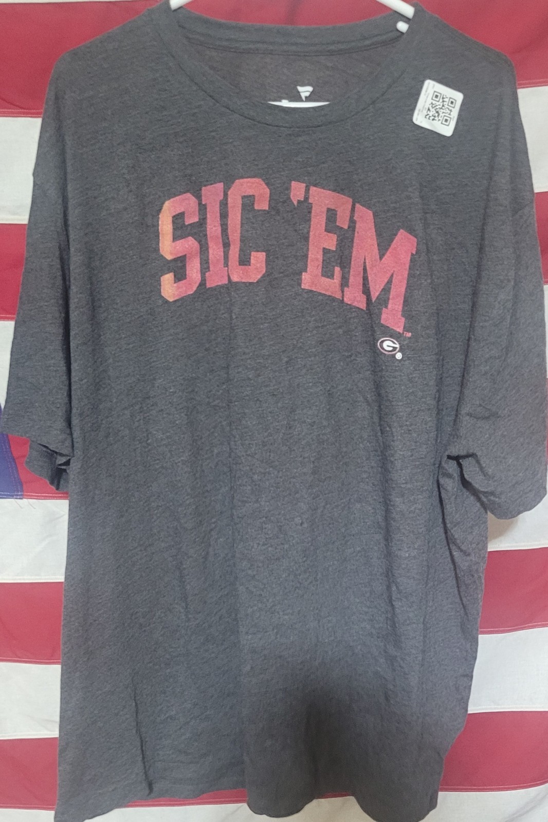 Fanatics Men’s Gray College Graphic Print T-Shirt 2XL Crew Neck Short Sleeve