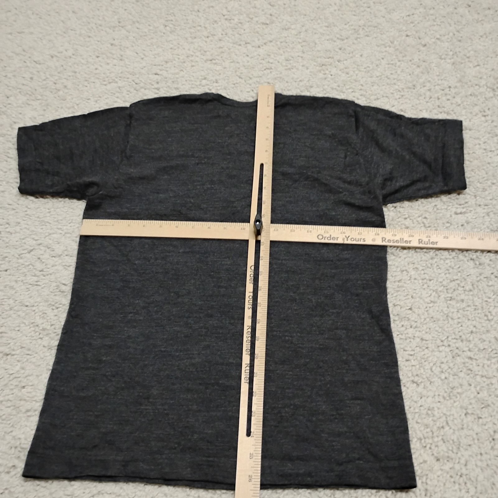 Vintage Woolmark Shirt Mens M (18x26) Base Layer Scoop Hiking Merino Wool 90s gallery