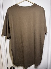 Buck Mason Shirt Men XXL Brown Crewneck Cotton Curve Hem USA Made Minimalist